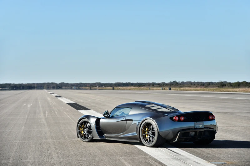 The Hennessey Venom GT only made one run at the record