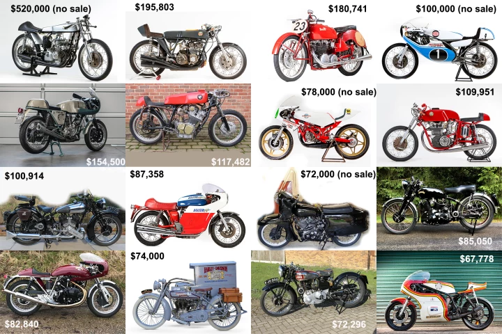 While collectible automobile industry sales have seemingly taken a vacation as auctions have been forced online, the collectible motorcycle industry seems as robust as ever