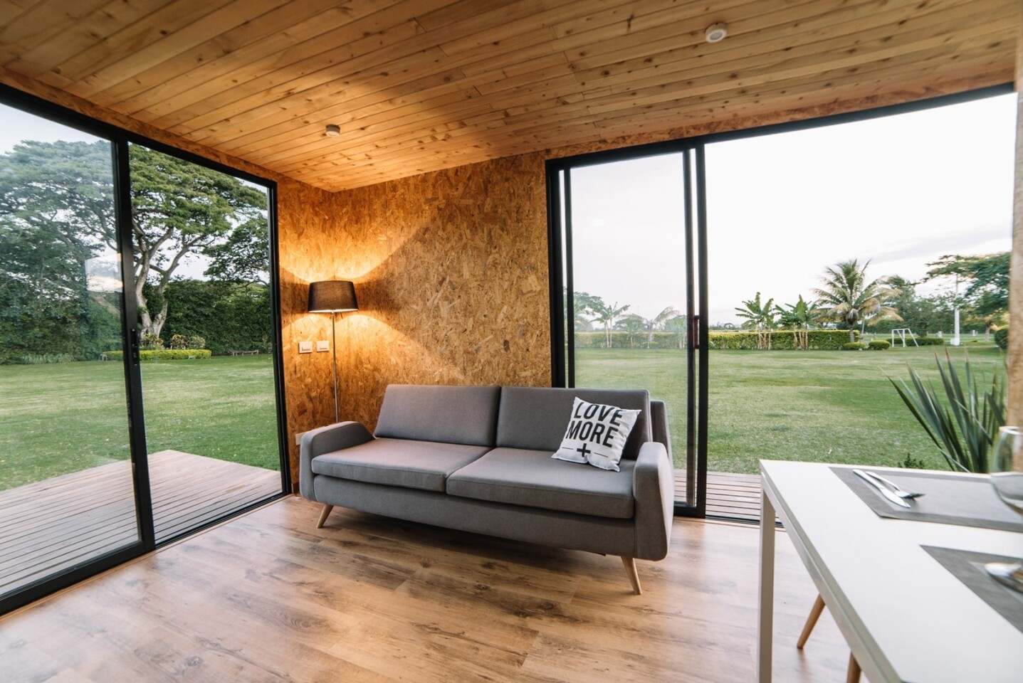 The VIMOB has large expanses of glazing that allow light in