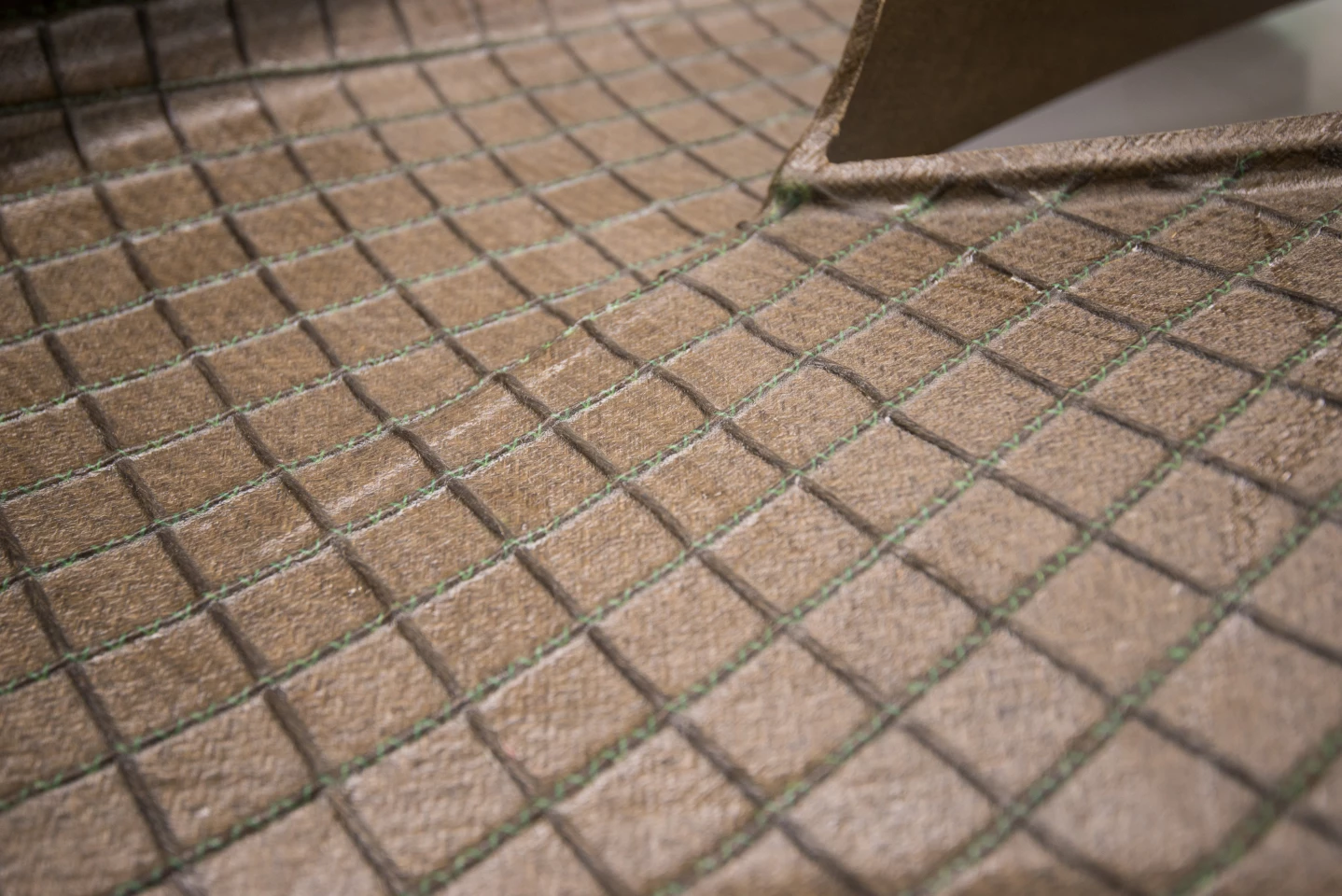 A closer look at the natural composite used for exterior paneling in the Volta Zero truck