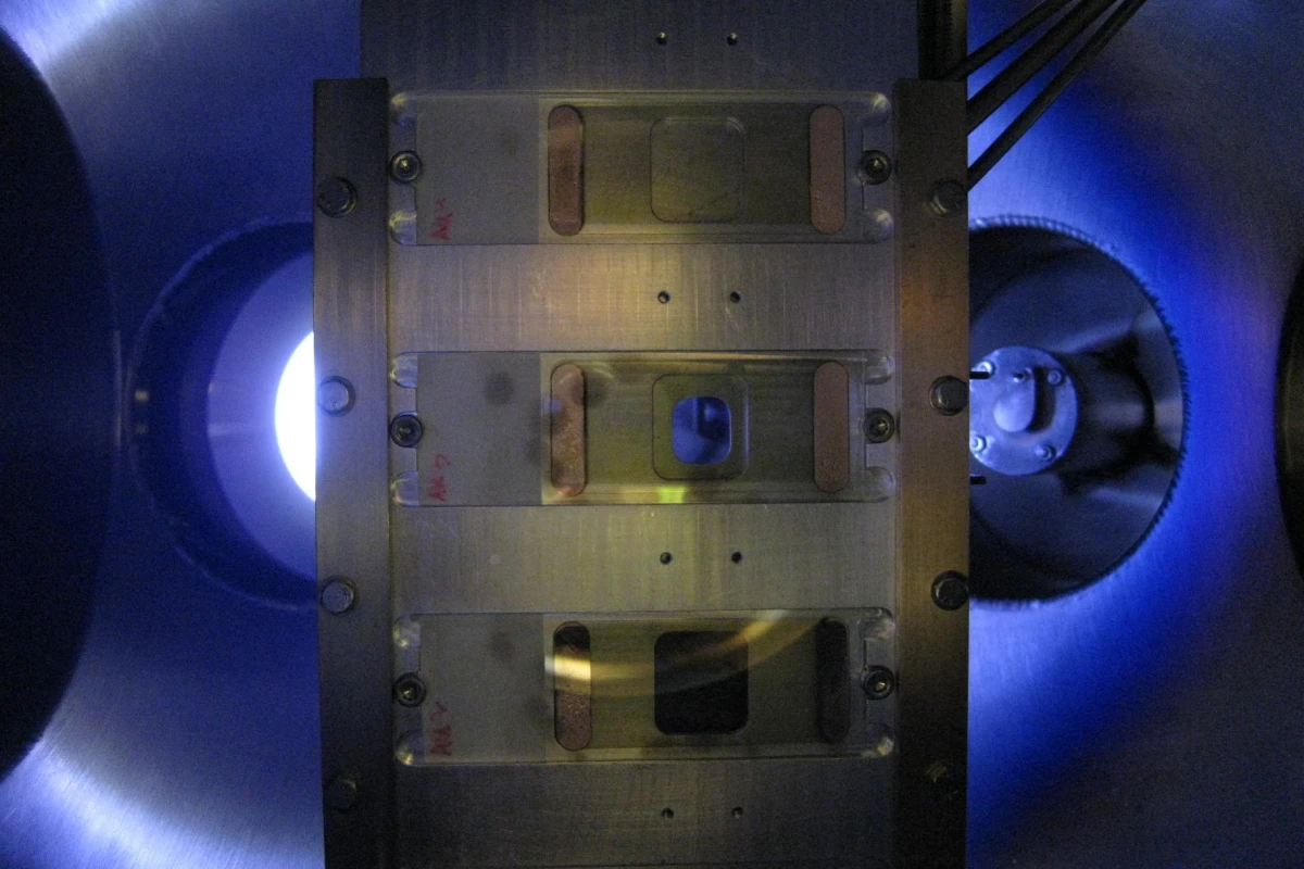 EnSol's film being applied inside a deposition chamber