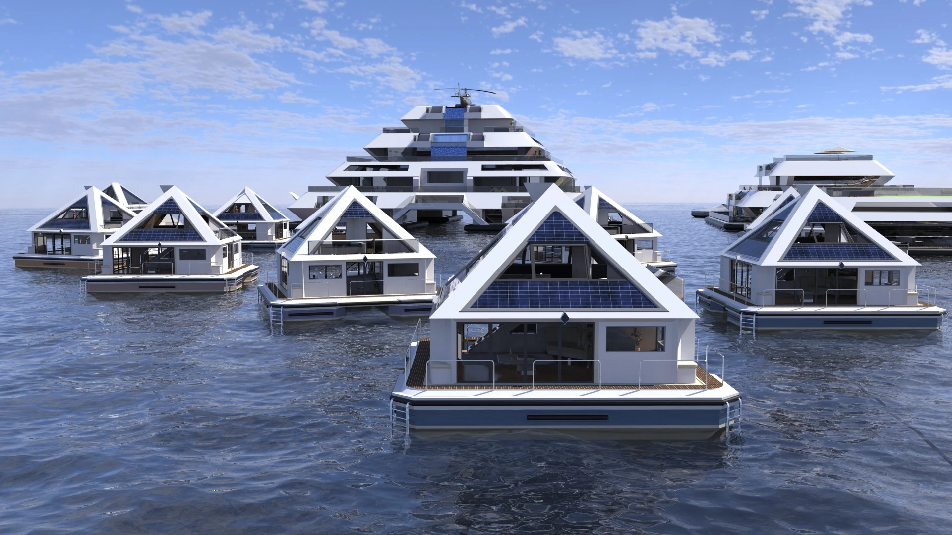Wayaland's pyramid-shaped structures would be made from fiberglass, carbon and steel