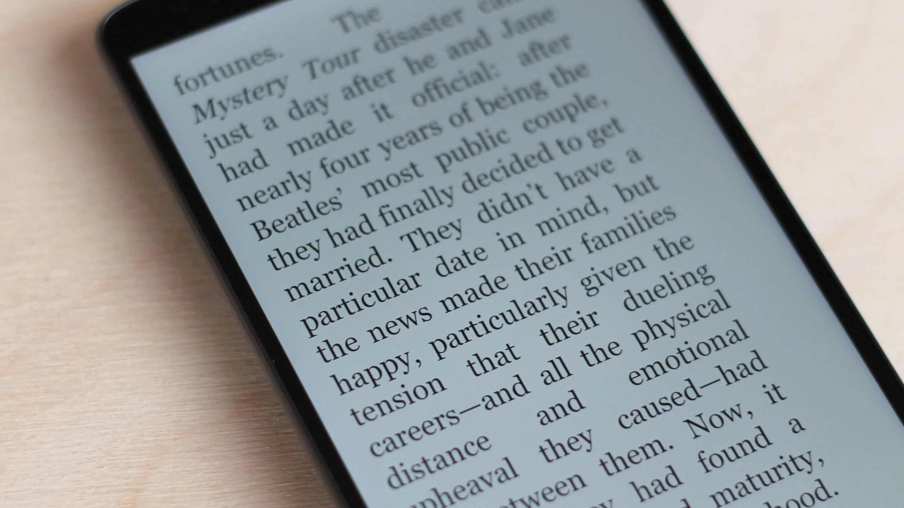 Text looks absurdly sharp on the G3's 538 PPI display