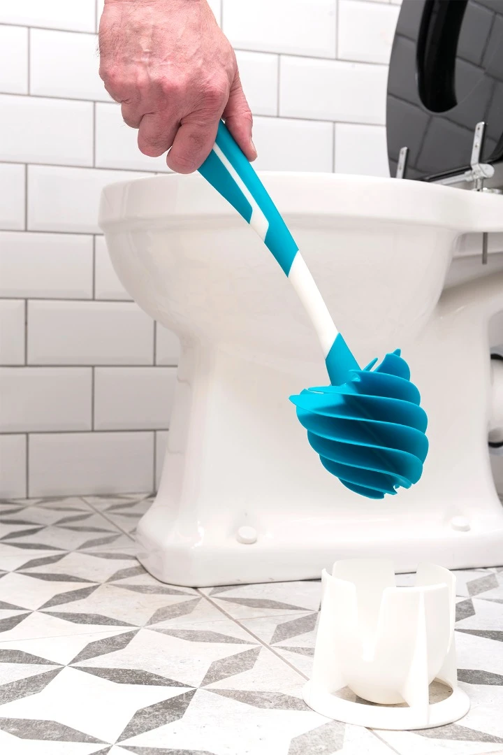 When plunged into the depths of your loo, the blades of the brush are said to better hug the rim and the contours of the bowl