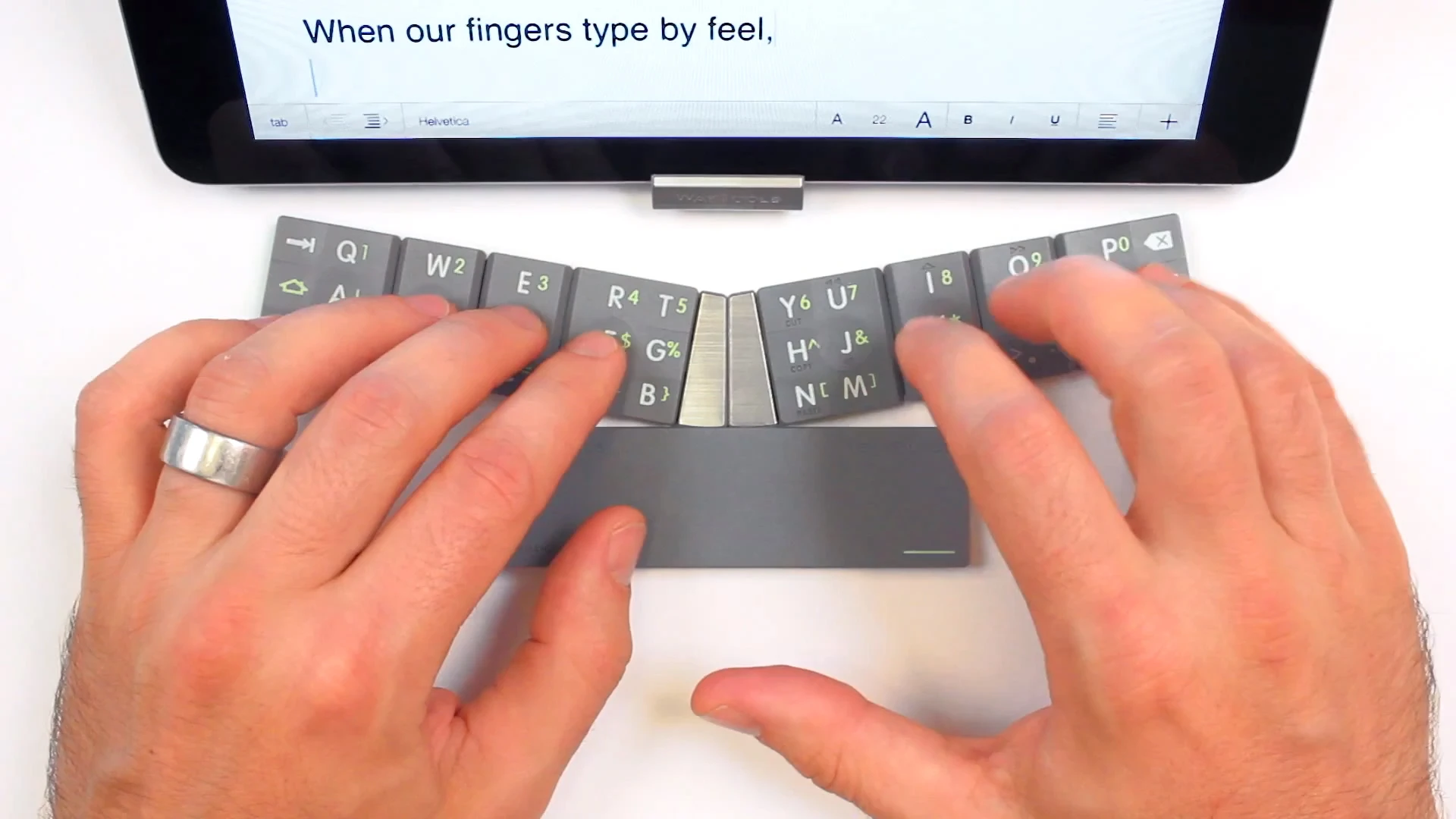 The TextBlade puts touch-typing capabilities in your pocket