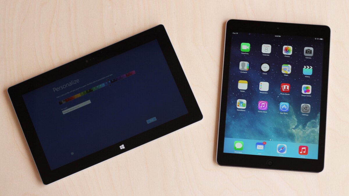 Surface 2 with iPad Air