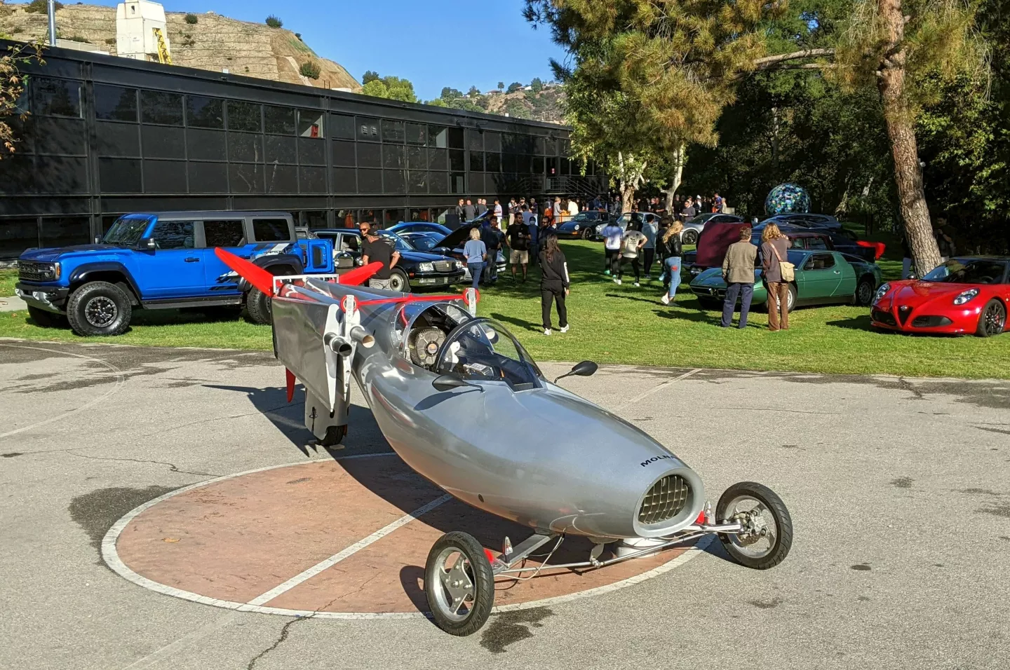 The Streetwing posing amidst other major manufacturers at the Art Center Invitational show