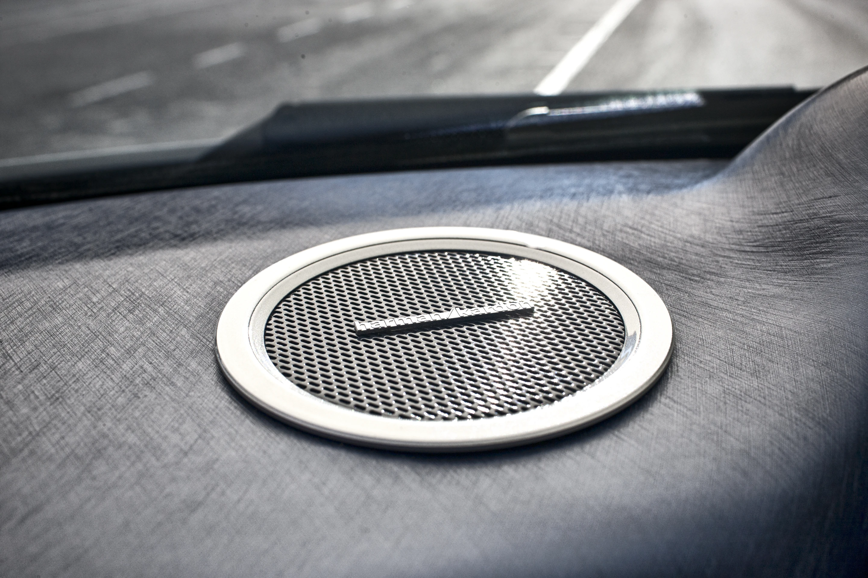 The vehicle incorporates a high-end Harman-Kardon premium audio and video set up