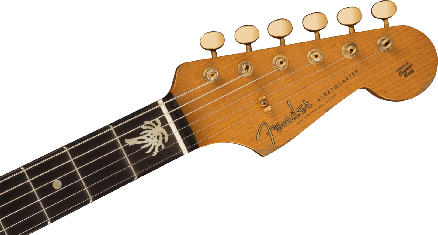 A palm tree inlay inspired by the 22-ft sign outside the El Mocambo club sits at the first fret