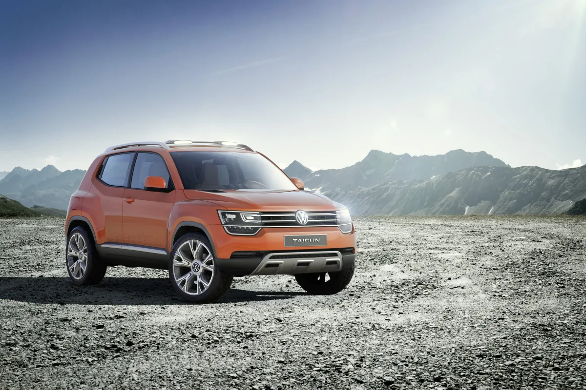 The second iteration of Volkswagen's Taigun compact SUV concept that debuted in New Delhi