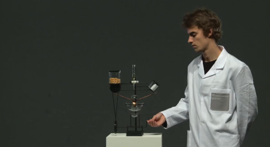 The contraption was created for ECAL’s Low-Tech Factory exposition