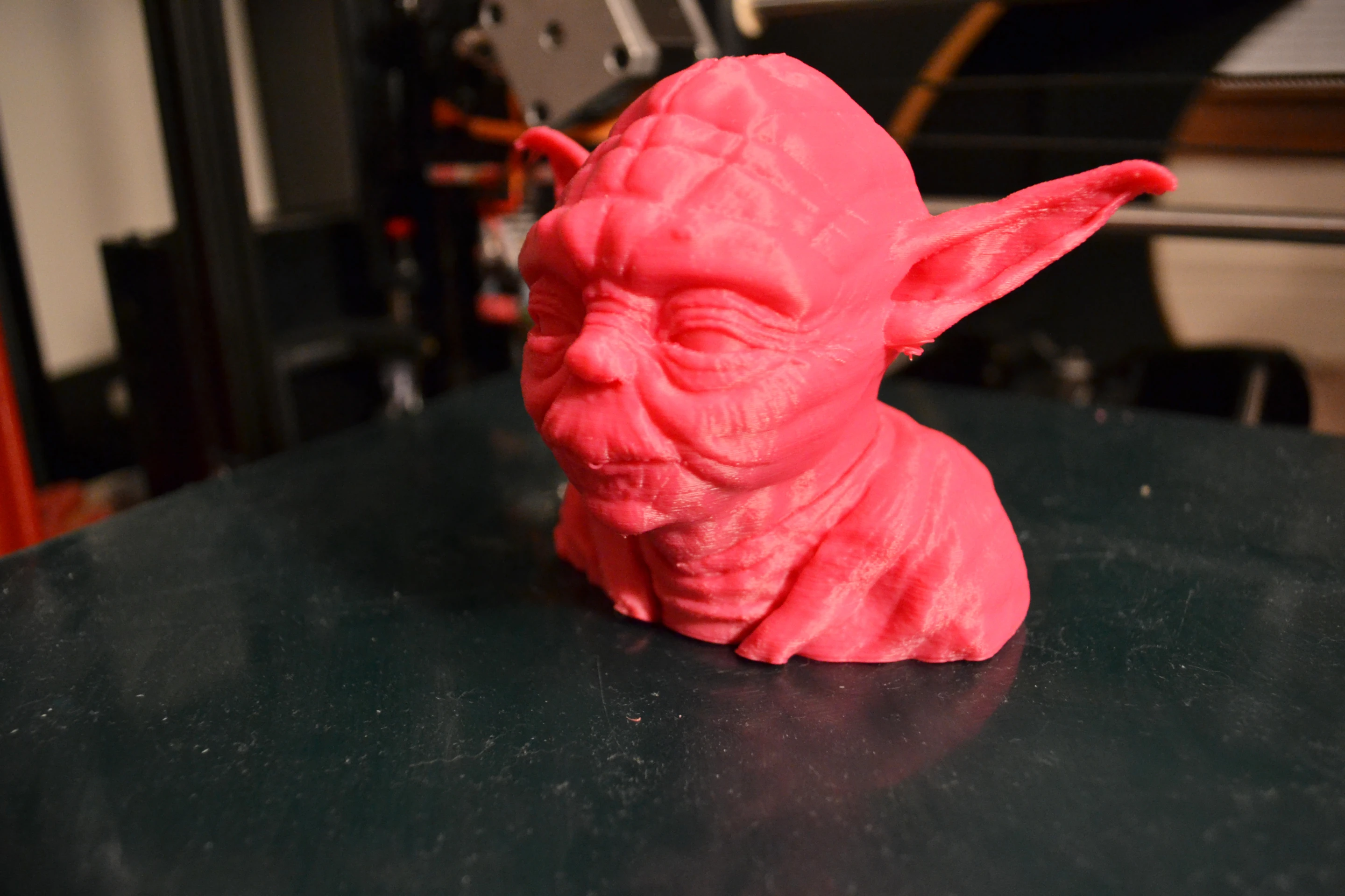 TAZ has a layer height of 75 to 300 microns with the stock hot-end