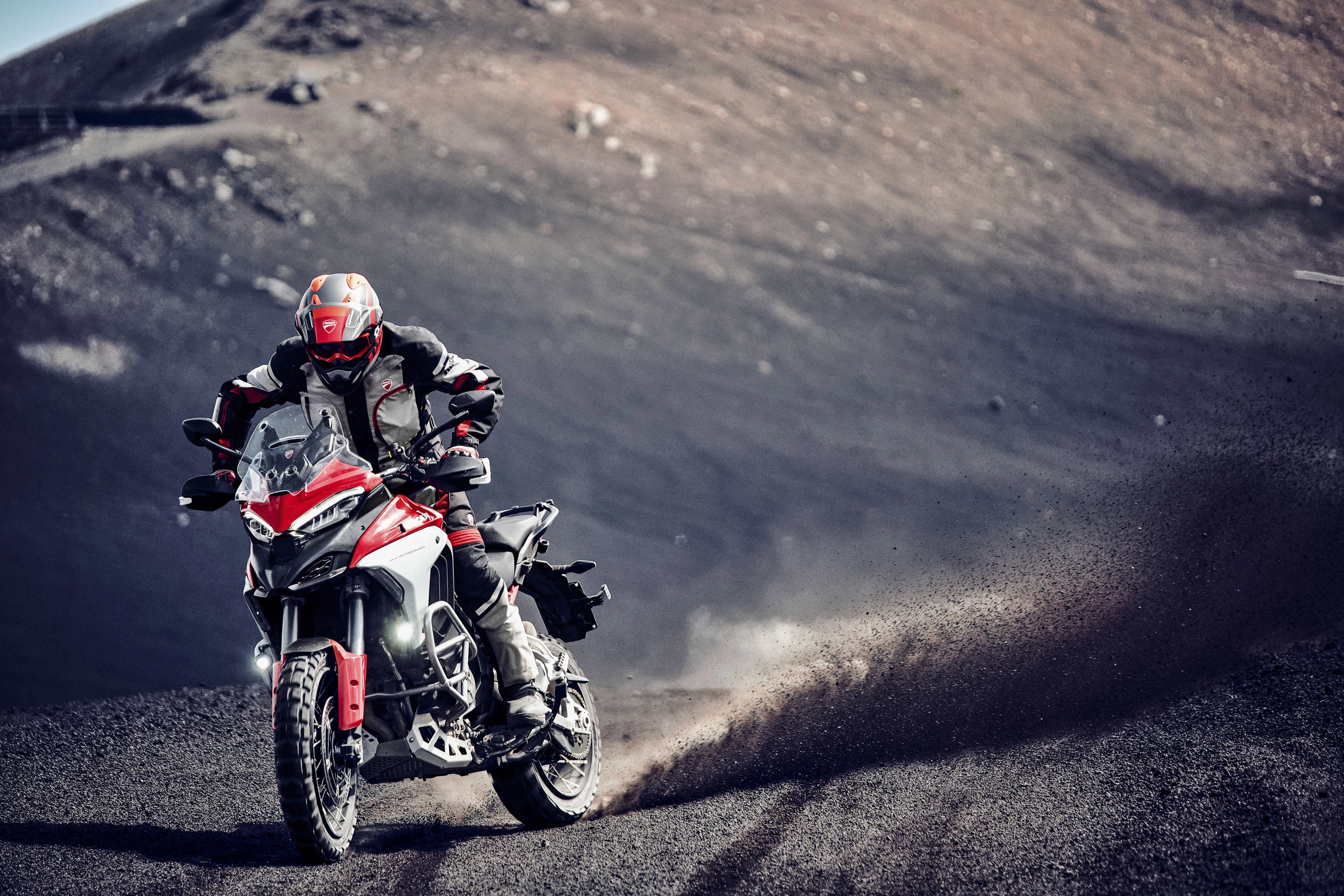 The 2021 Ducati Multistrada V4 S Sport in action