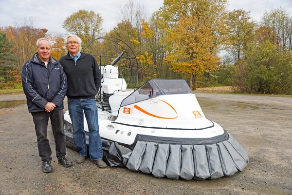AirRider hovercraft with designers