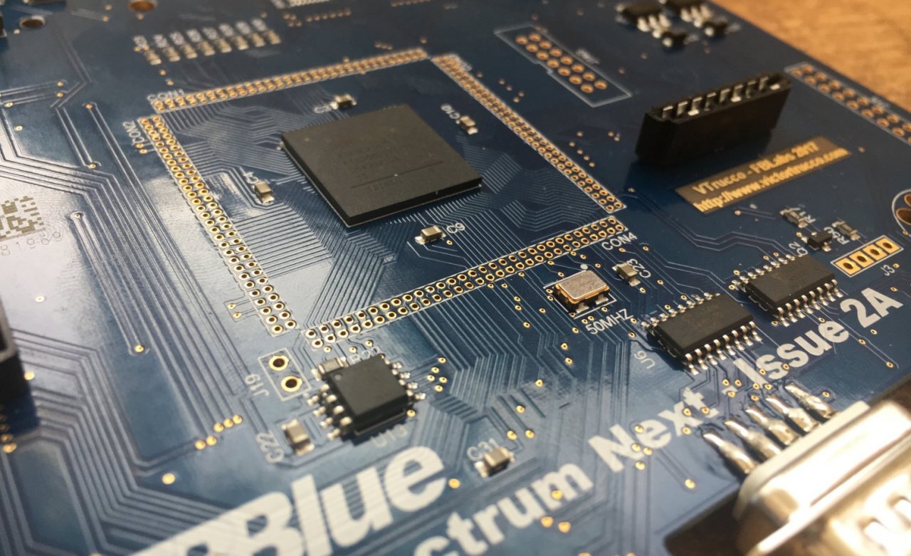 The ZX Spectrum Next board sent out to Kickstarter backers by SpecNext in December 2017