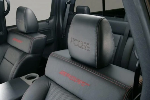 Branded interior of the Foose Ford F150