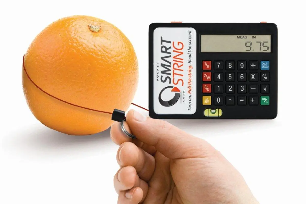 Pocket Smart String uses a flexible string instead of a semi-rigid tape for measuring items