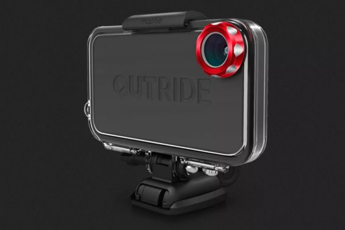 The mophie OUTRIDE case allows the iPhone 4 or 4S to be used as an actioncam