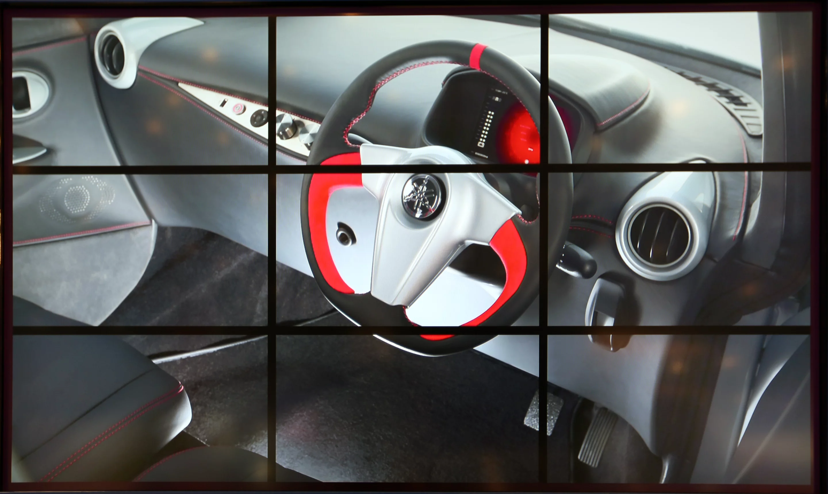 The interior of the show car