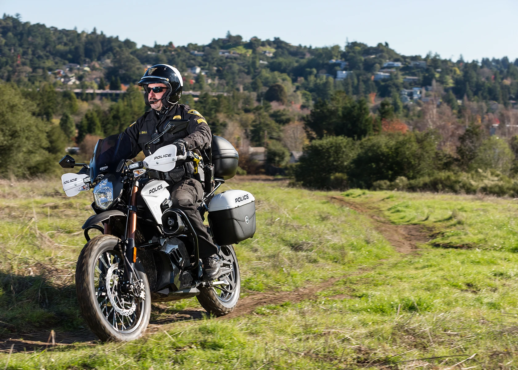 Zero's Police/Security motorcycle line-up in stealthy pursuit