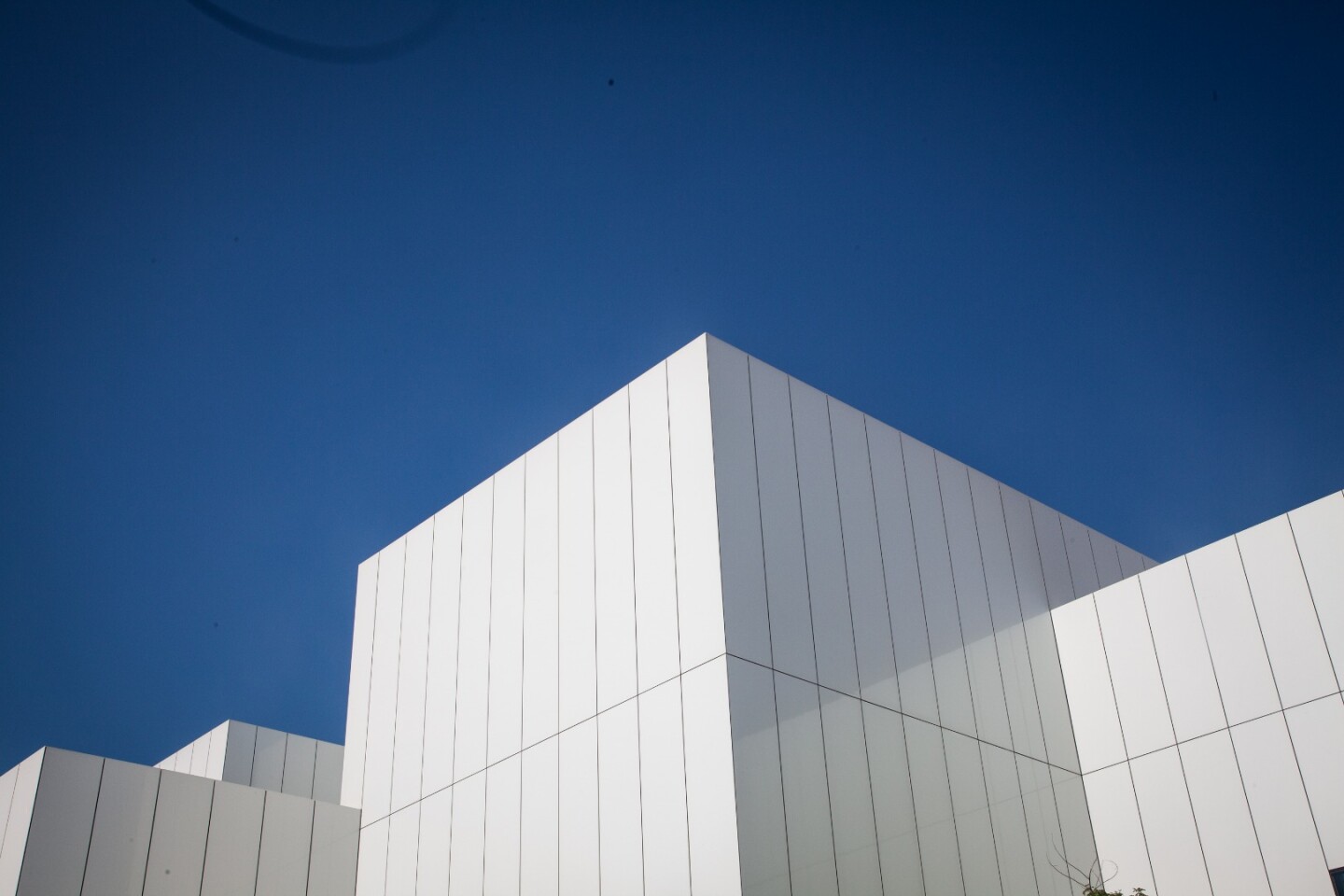Cube-like facade at the Jameel Arts Centre in Dubai