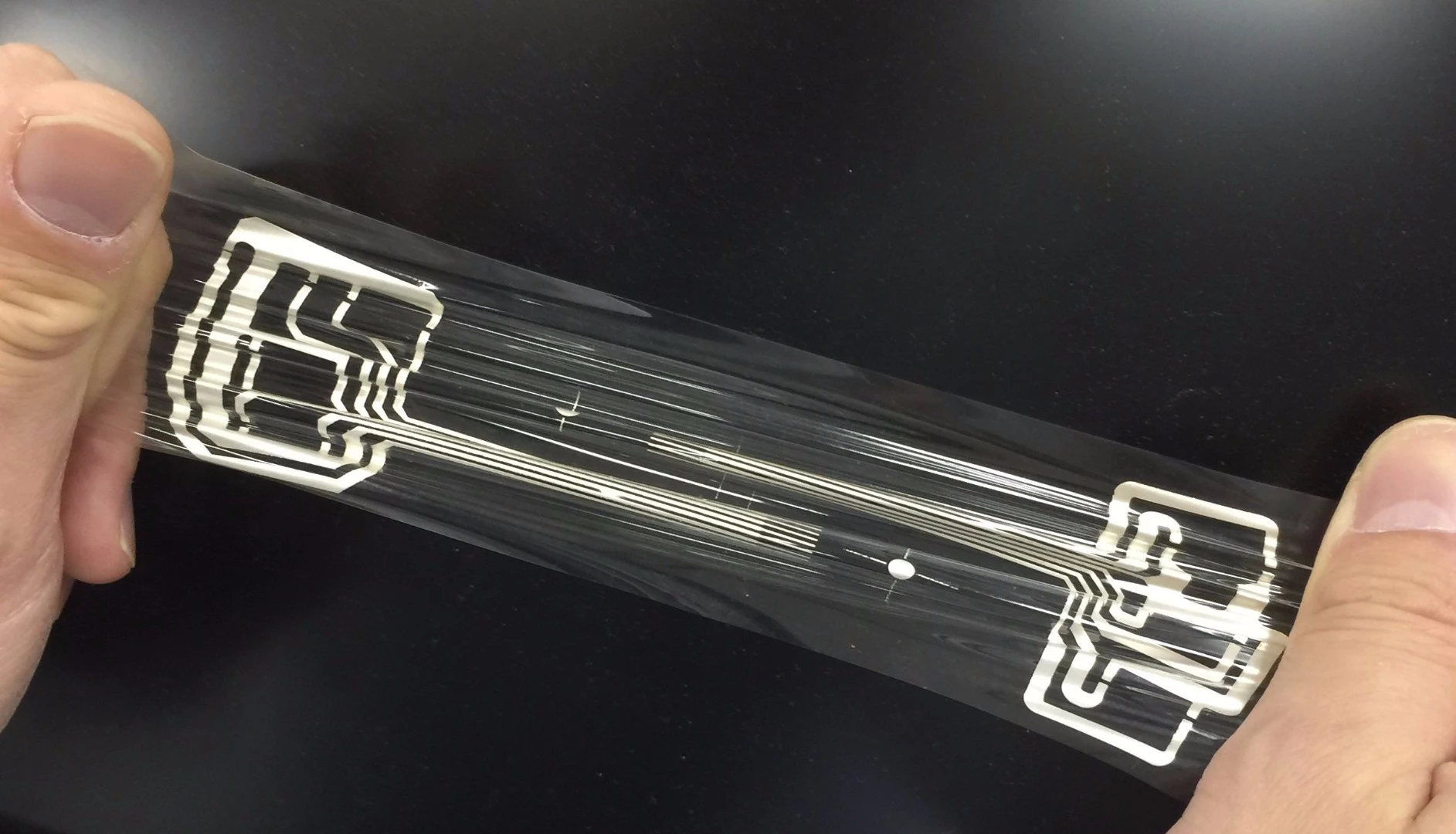 The new film remains conductive and undamaged, even when stretched to more than twice its usual length
