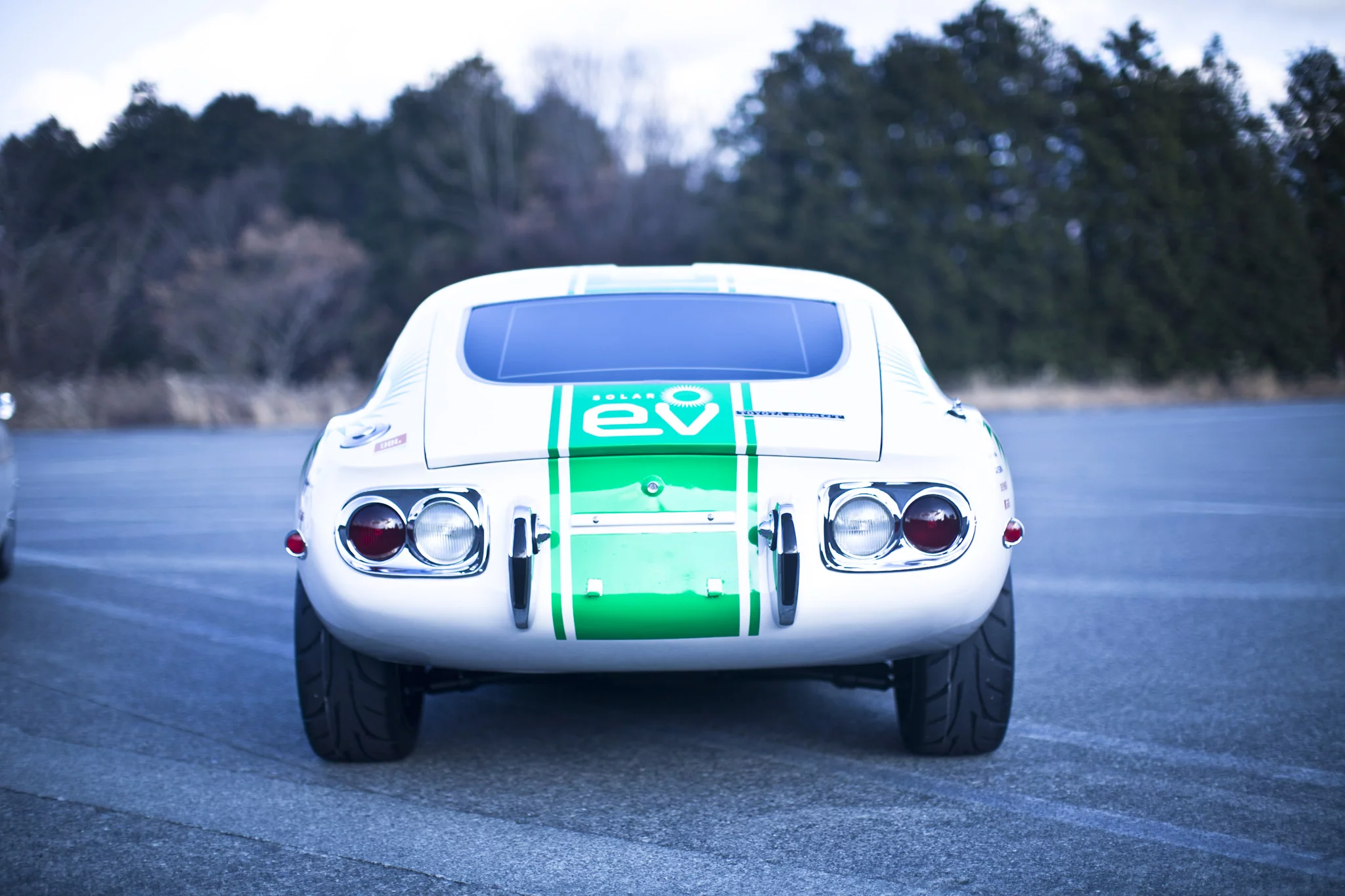 The rear of the 2000GT SEV, the only appreciable difference from the original being the lack of twin exhausts