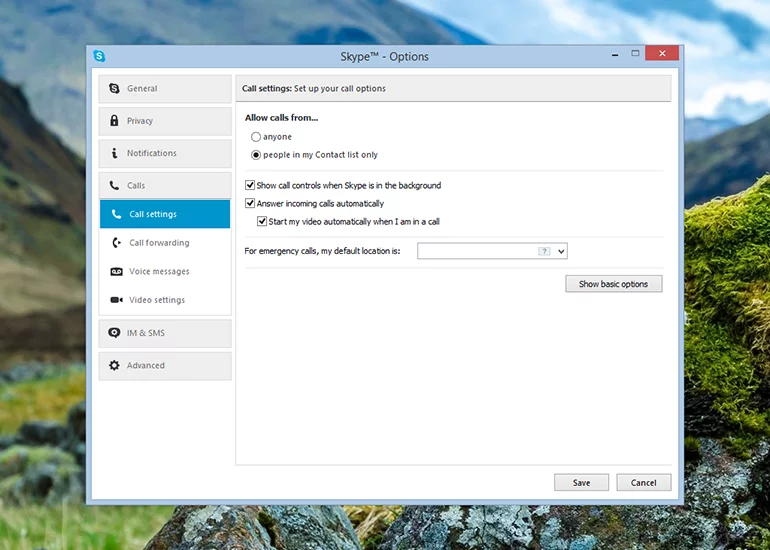 Set up auto call answering