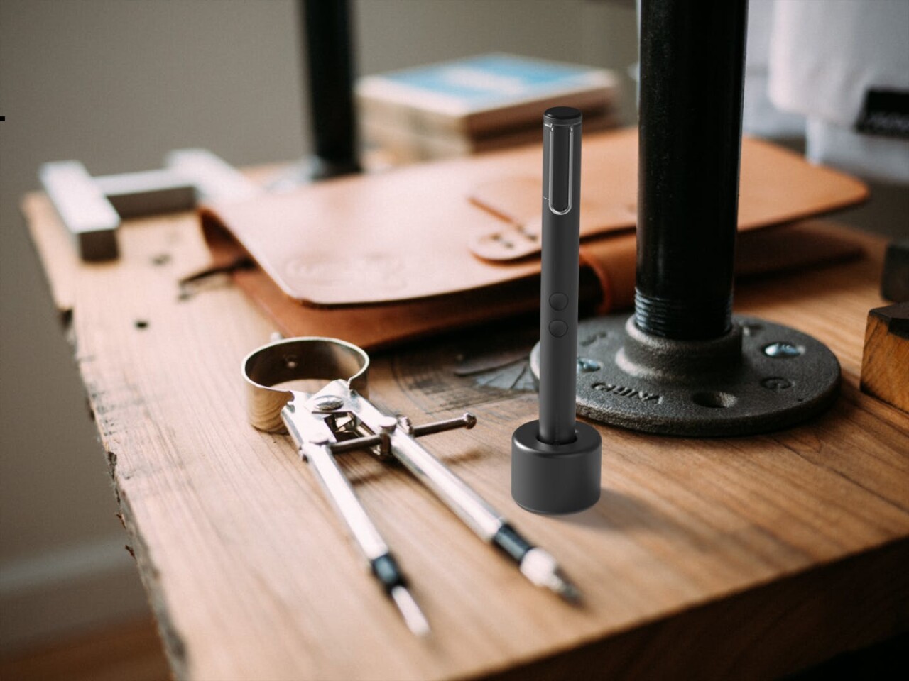 The Wowstick Mini on its fancy stand
