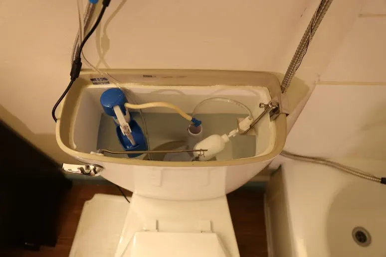 The water is reused to flush the toilet