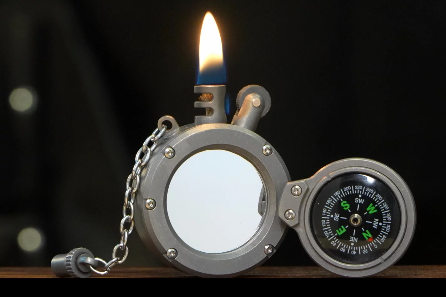 The mirror could be used to signal for help if lost in the wilderness – or for checking your makeup