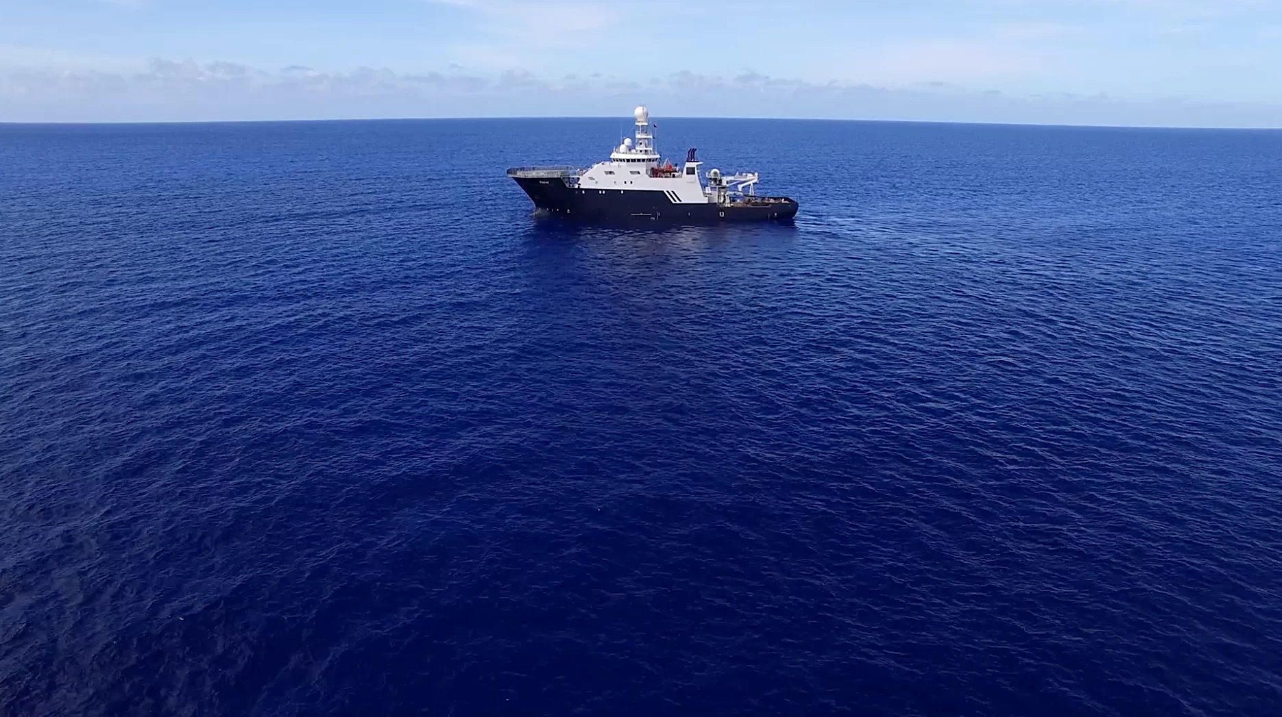 The R/V Petrel, owned by Microsoft Cofounder and Philanthropist Paul G. Allen, at sea in search of the USS Indianapolis