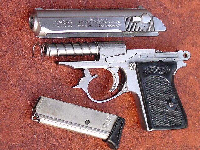 A stripped Walther PPK