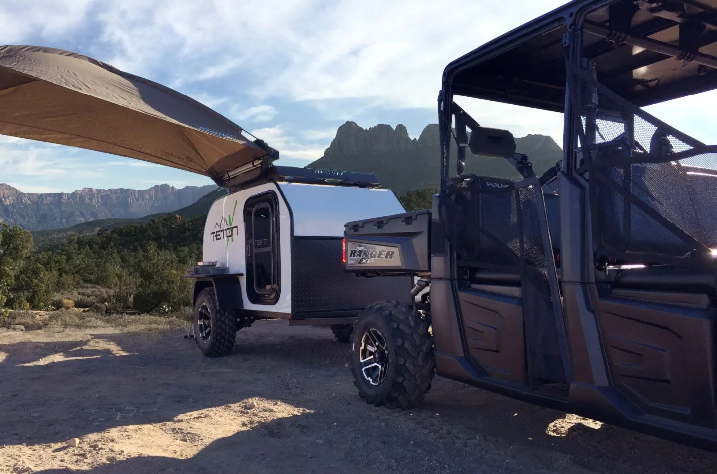 TetonX's Jake base model is an ultralight, affordable off-road trailer for UTVs or highway-legal vehicles