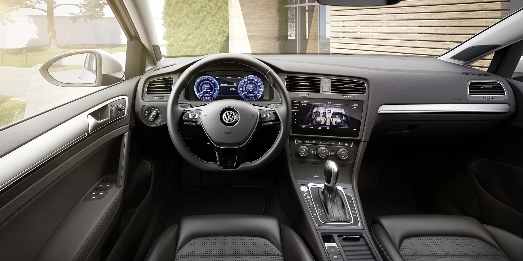 Virtual instruments are displayed to the driver on a 12.3-in color screen