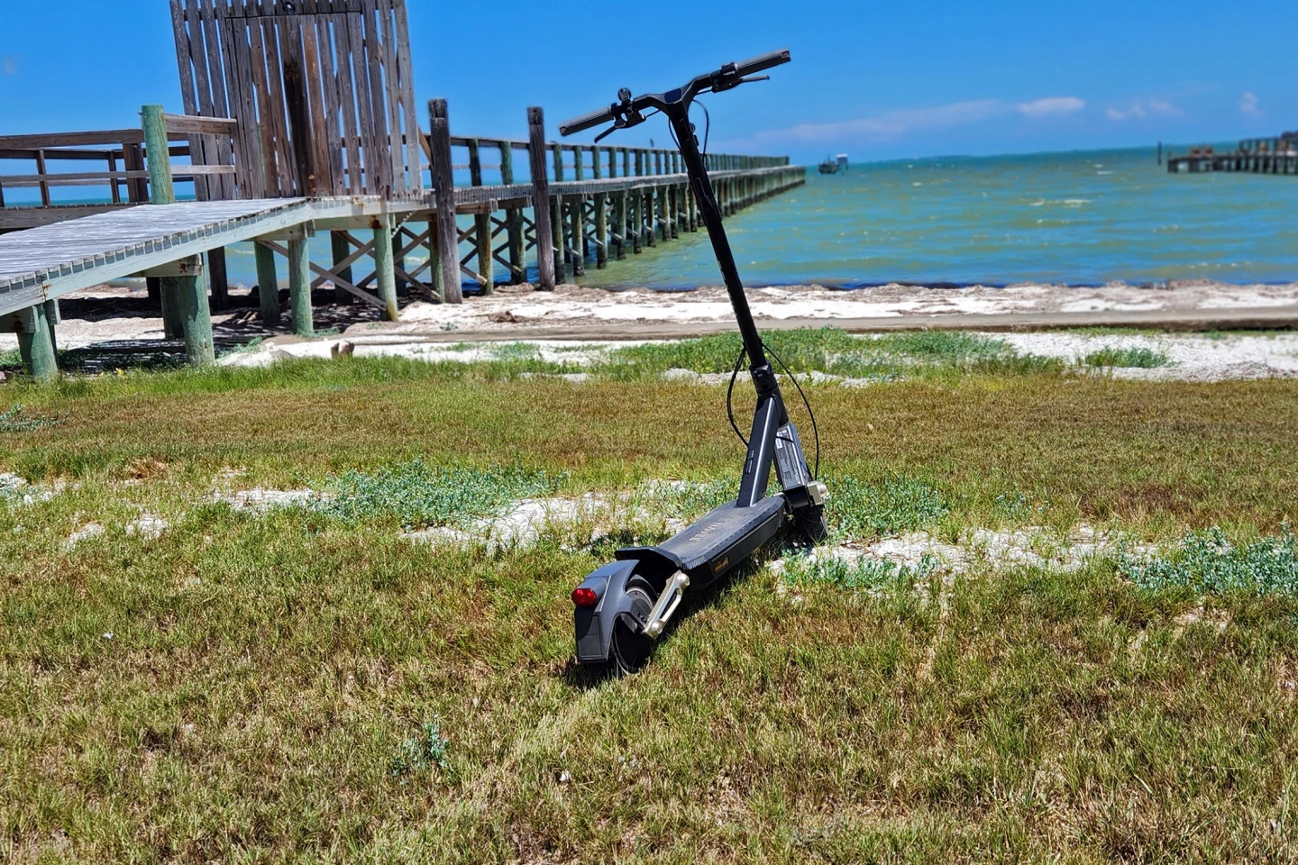 Not only does the ST3 Pro soak up bumps, but it also traverses grassy hills with ease