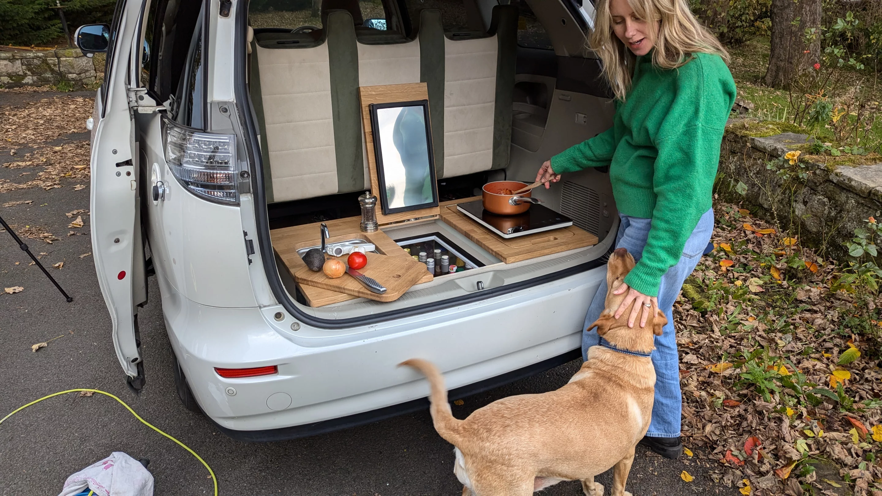We wouldn't call it a gourmet camper kitchen, but we love how slim and out-of-the-way Campervan's Kitchen Pod is