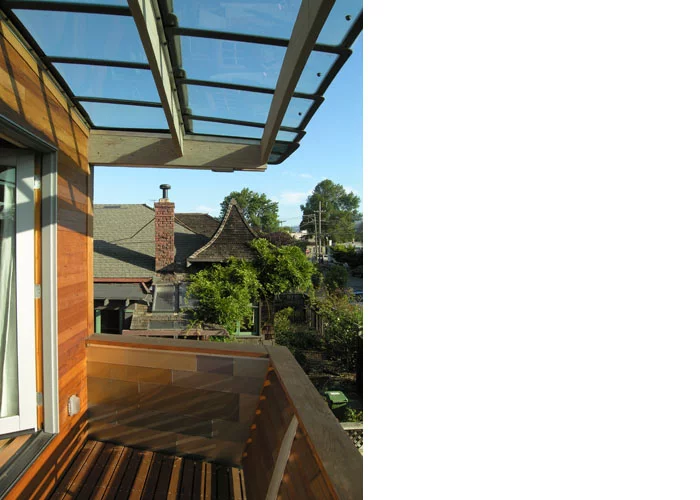 All wood furnishings throughout the home (including the deck railings) are made of locally salvaged wood