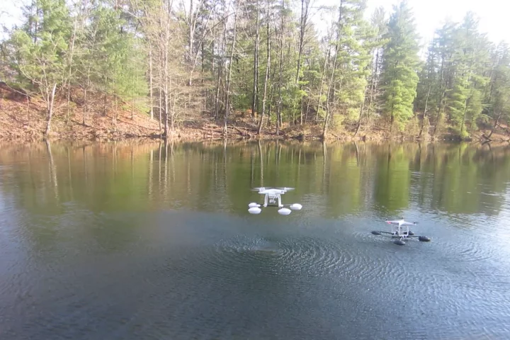 The WaterStrider lets DJI Phantom drones take off from and land on the water