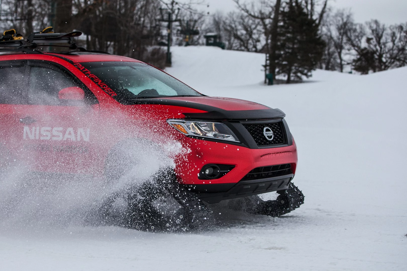 Nissan's Pathfinder Winter Warrior tears through the snow