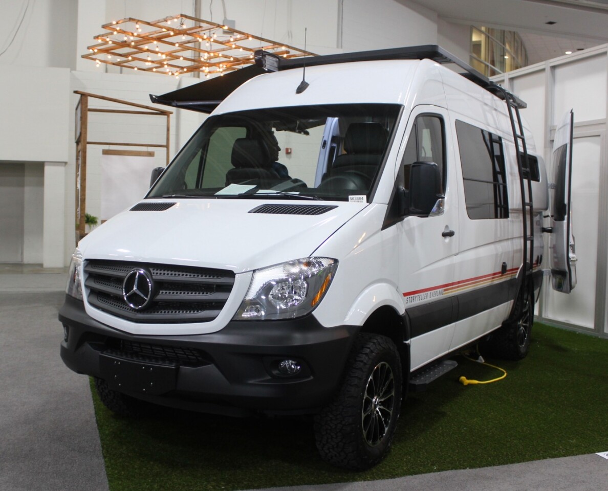 Storyteller Overland builds its 2019 Mode 4x4 vans on both the Ford Transit, as previously pictured, and on the Mercedes Sprinter. The Sprinter comes as a factory 4x4, while the Transit requires an aftermarket Quigley 4x4. Ford recently announced the upcoming addition of a Transit AWD, so it'll be interesting to see if shops like Storyteller switch to that option, continue with more rugged aftermarket 4WDs or offer both