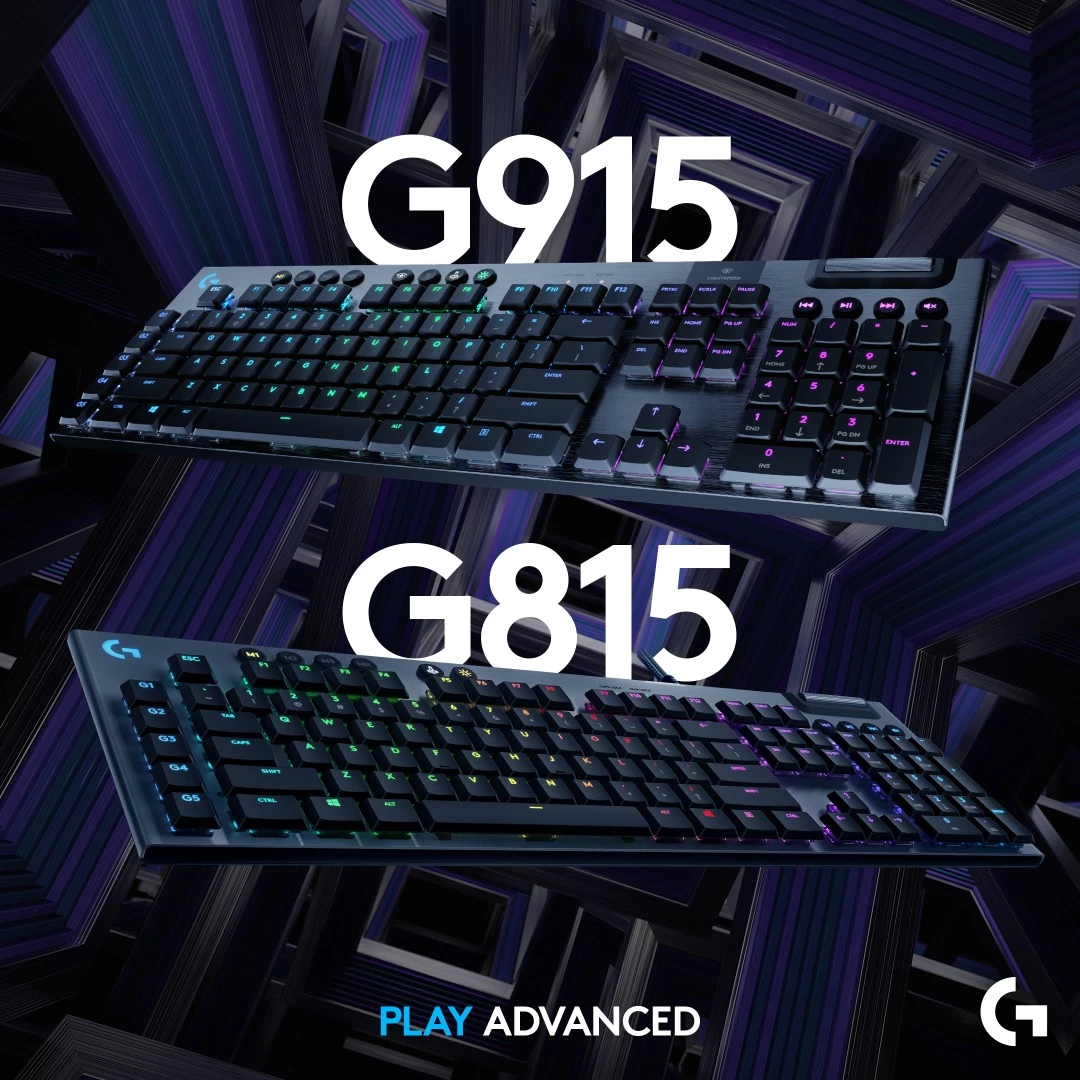 The G915 makes use of Logitech's LightSpeed wireless technology, while the G815 is a wired version