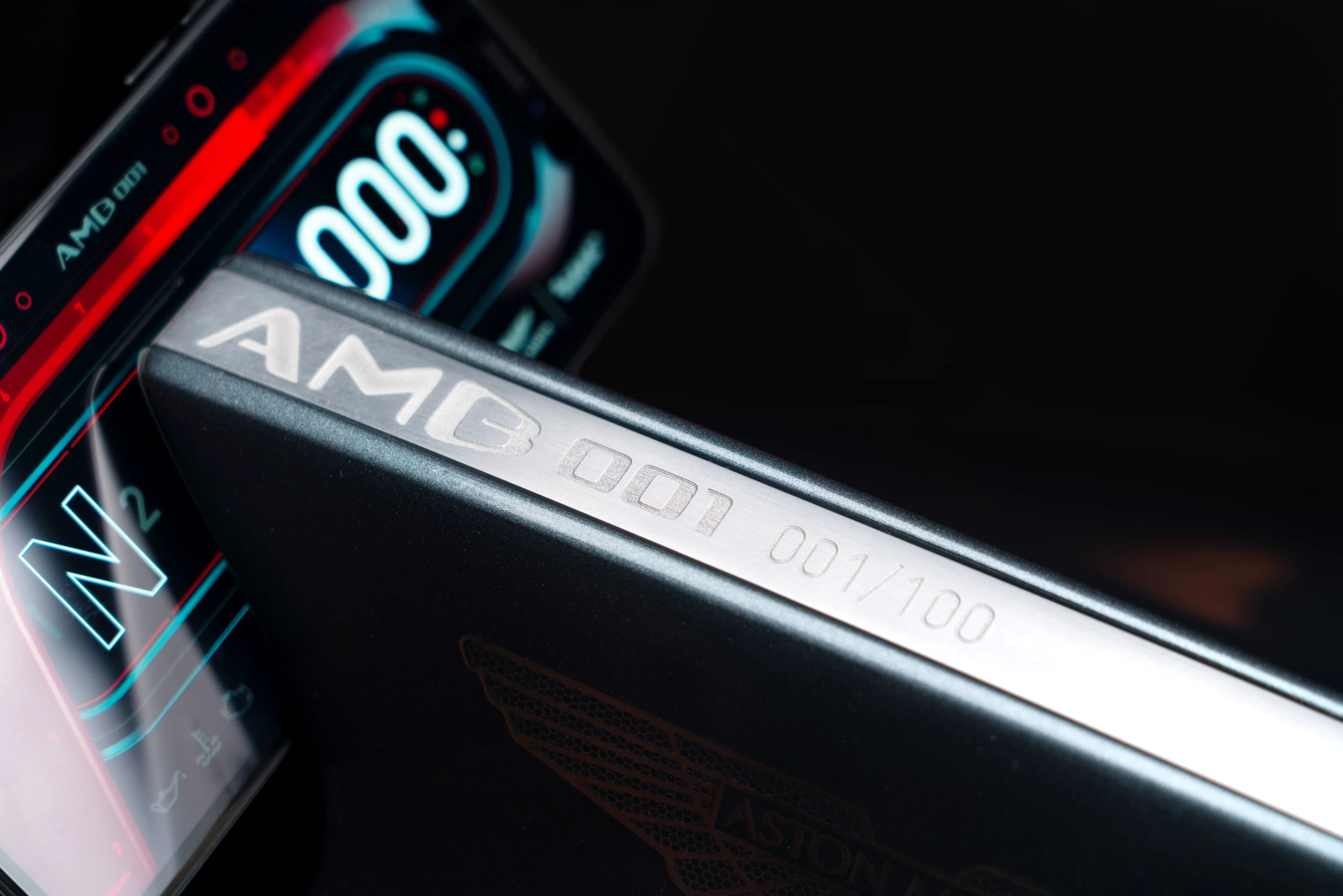 The dash is split in half by the spine thingy.