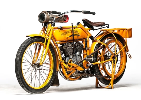 This 1914 Flying Merkel Twin Belt Drive (Lot S134) is estimated to fetch between $75,000 and $100,000