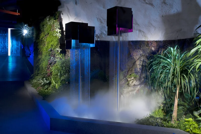 The idea was to bring human comforts from earth underground, such as plants, light, water and technology (Image from Bahnhof)