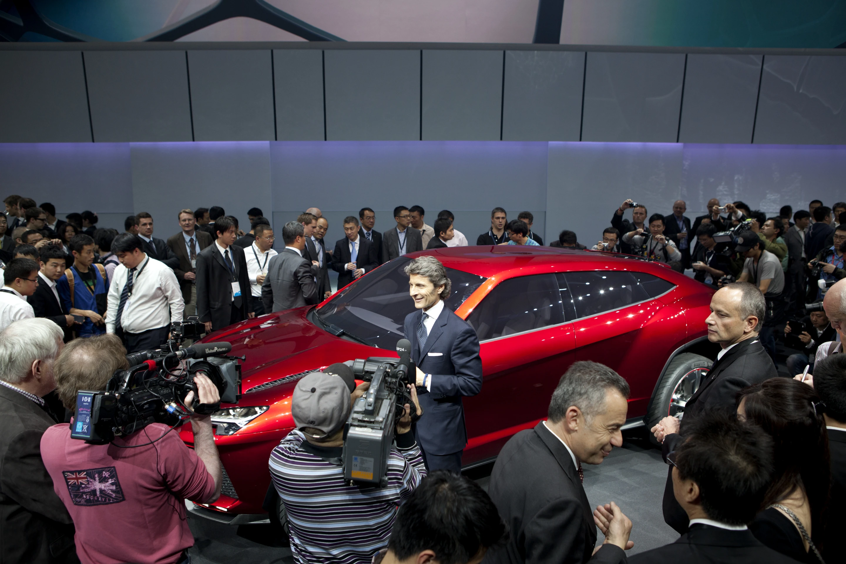 Stephan Winkelmann, President and CEO of Automobili Lamborghini at the Urus launch in Beijing