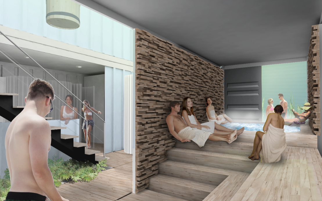 The concept calls for 10 percent of SOAK's water to derive from collected rainwater, while its designers state that all required electricity would come from solar power thanks to photovoltaic cells on the roof
