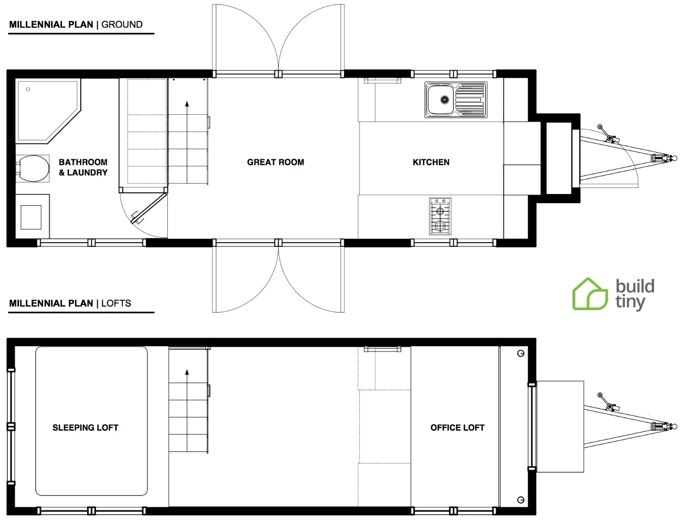 Floorplan for the Millennial Tiny House