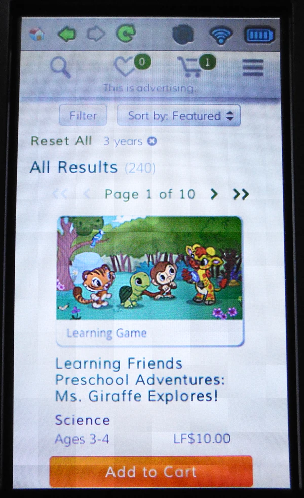 App prices in Leapfrog's Learning Library are on the high side (Photo: Lakshmi Sandhana/Gizmag)