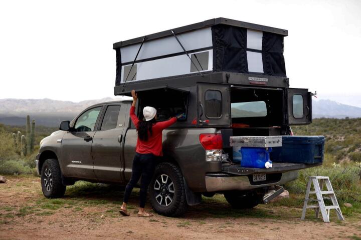 The Oru Designs Bruin hybrid-wall pop-top pickup shell